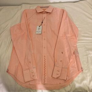 Robert Graham NWT Coral Dress Shirt size M $198